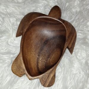 Handcarved Wooden Turtle Shaped Dish